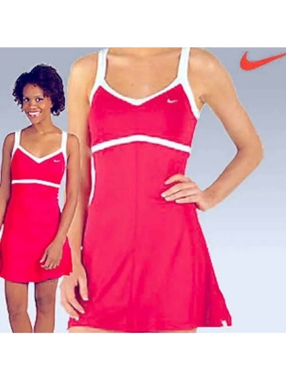 Nike Dri-Fit Pink / White Tennis Dress